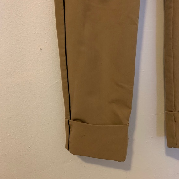 Ankle Length Khaki Pants with side black stripe - Picture 4 of 5